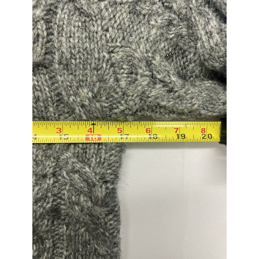 NWT Divided H&M Womens Cropped Sweater Size S Grey V Neck Cable Knit - Picture 6 of 7